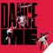 Photo of two dancers with text: DANCE ME with photo of Leonard Cohen in "ME"